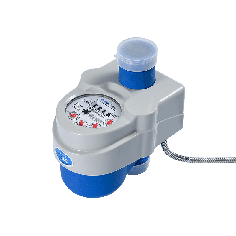 Vertical Dry Type Wired Remote Plastic Body Water Meter with Valve