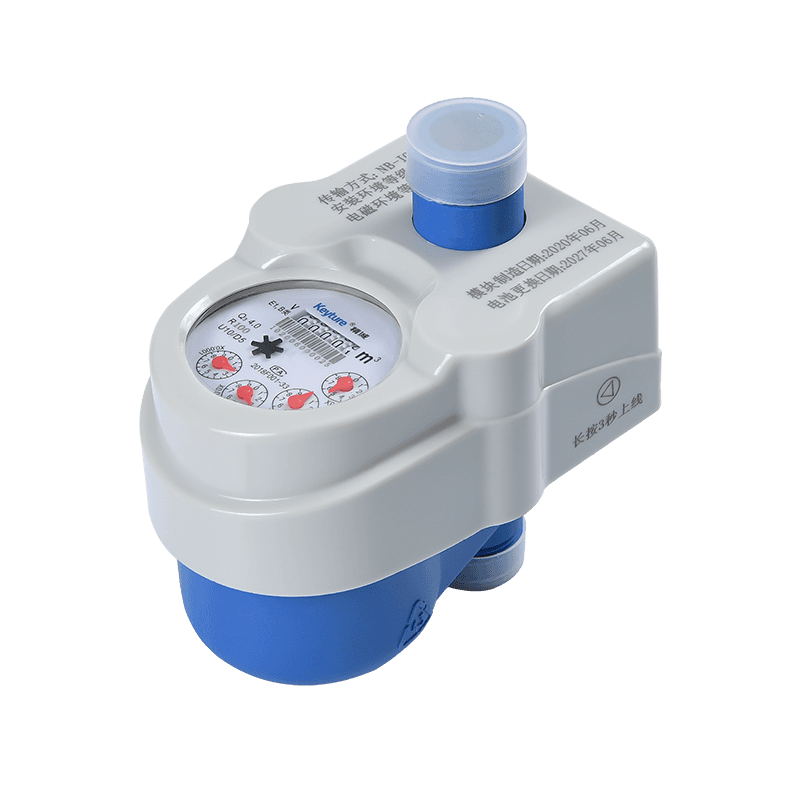 Vertical Plastic Wireless Remote Water Meter With Ball Valve