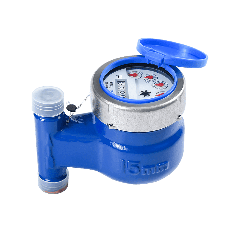 Vertical Wet Type Vane Wheel Mechanical Cold Water Meter With Stainless Sleeve