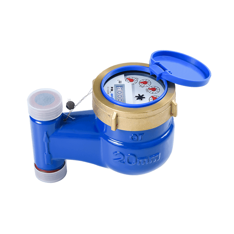 Vertical Wet Type Vane Wheel Mechanical Cold Water Meter With Stainless Sleeve