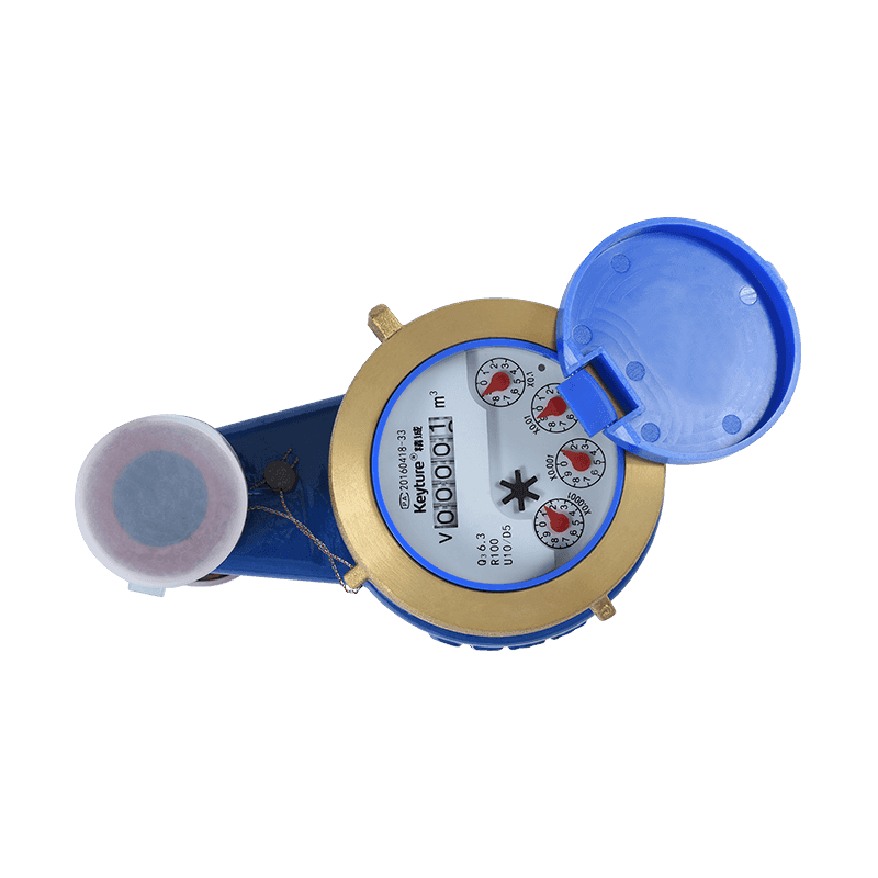 Vertical Wet Type Vane Wheel Mechanical Cold Water Meter With Stainless Sleeve