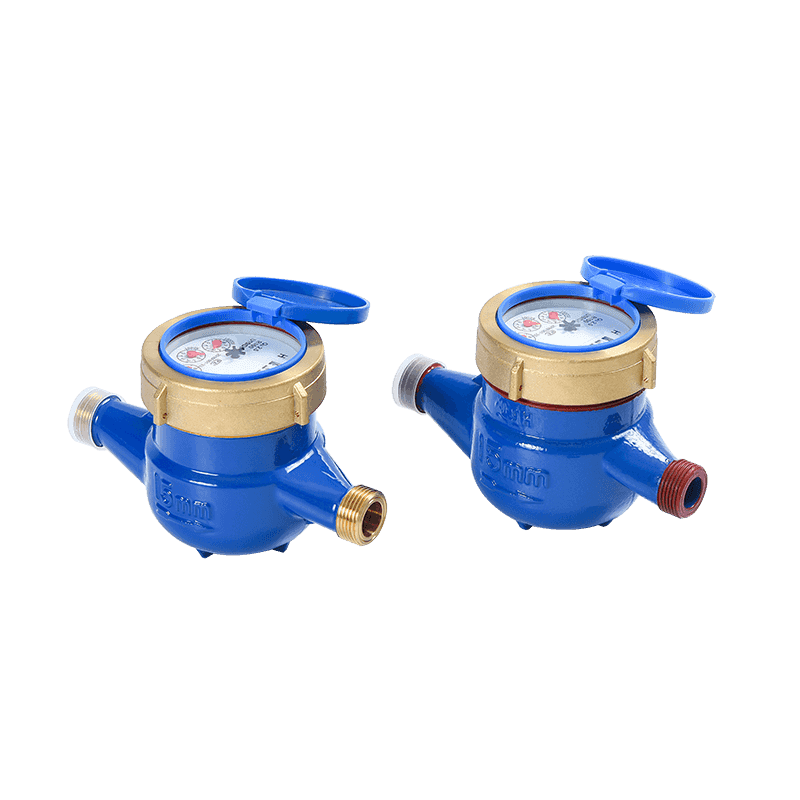 Full Brass Body Dry Type Glass Register Multi Jet Water Meter