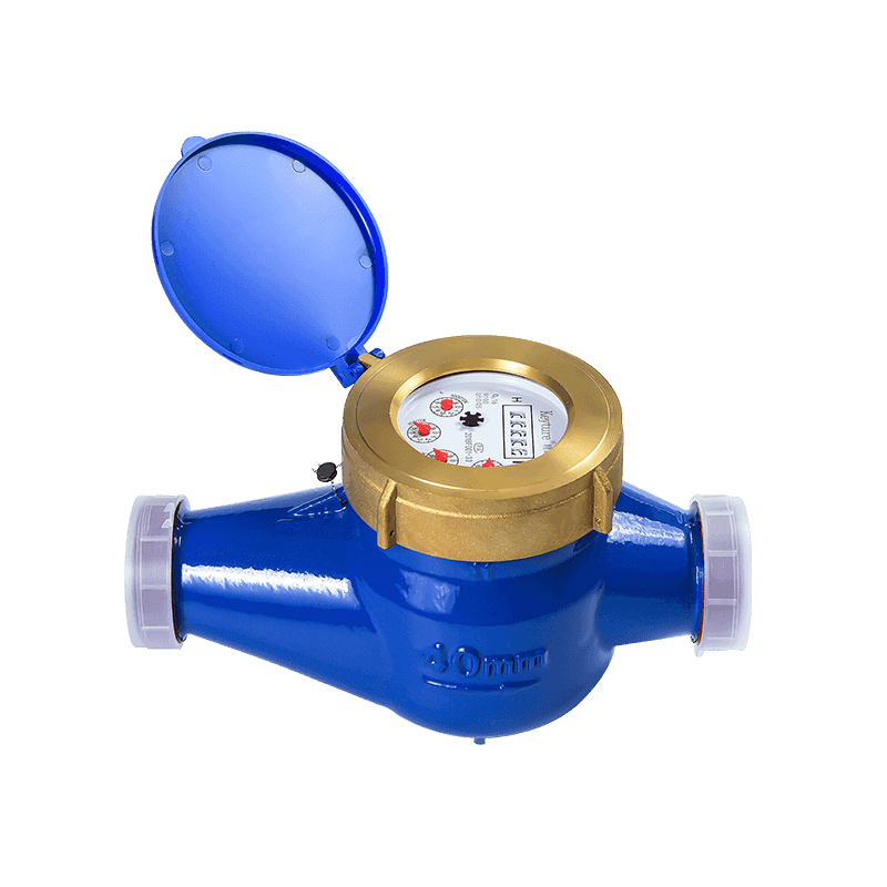 Full Brass Body Dry Type Glass Register Multi Jet Water Meter