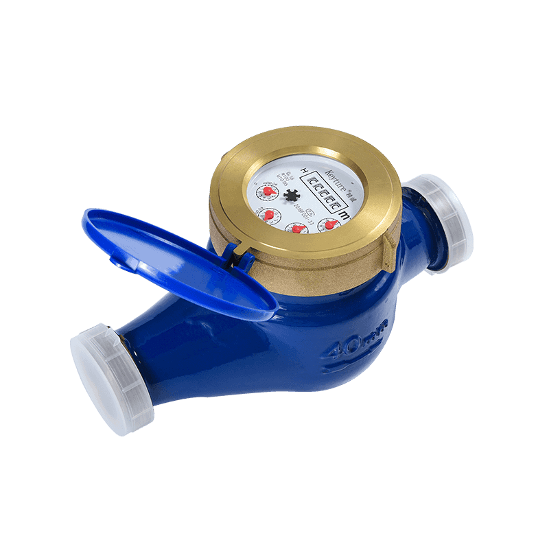 Full Brass Body Dry Type Glass Register Multi Jet Water Meter