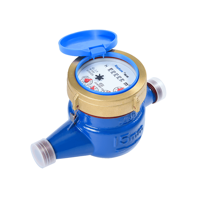 Full Brass Body Dry Type Glass Register Multi Jet Water Meter