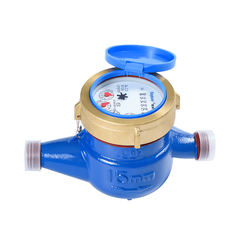 Full Brass Body Dry Type Glass Register Multi Jet Water Meter