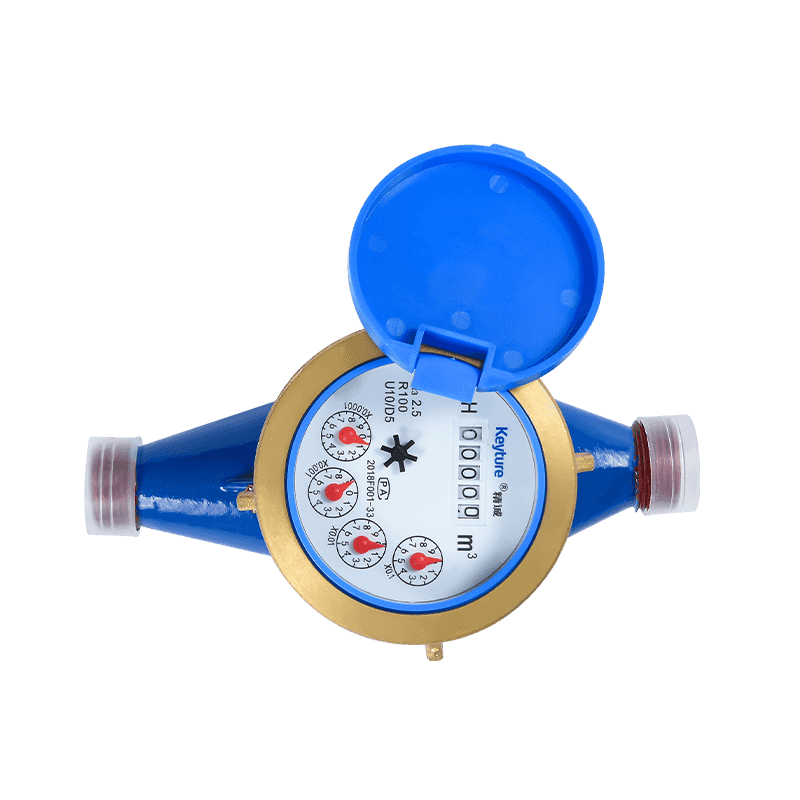 Full Brass Body Dry Type Glass Register Multi Jet Water Meter