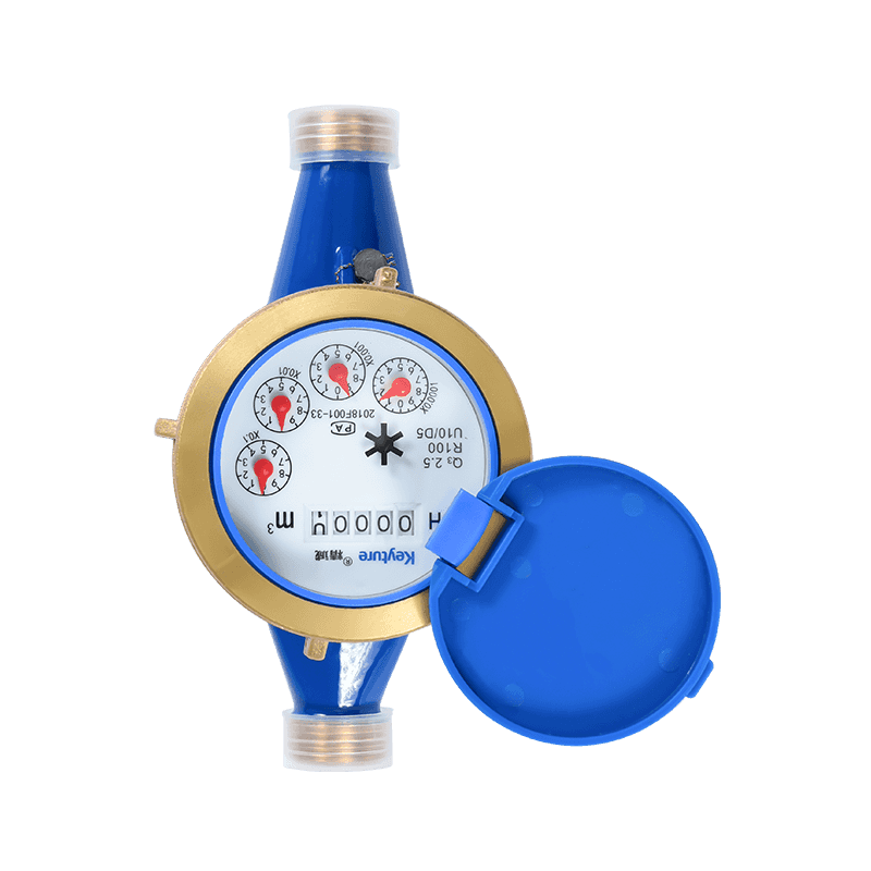 Full Brass Body Dry Type Glass Register Multi Jet Water Meter