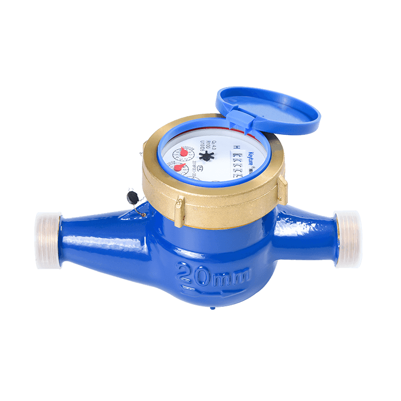 Full Brass Body Dry Type Glass Register Multi Jet Water Meter