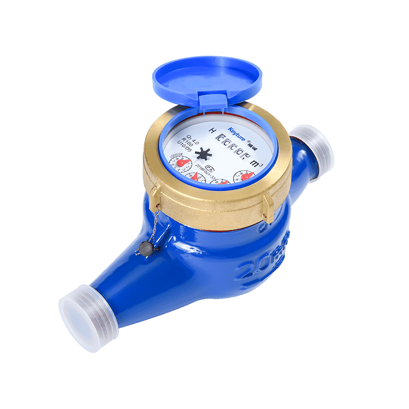 Full Brass Body Dry Type Glass Register Multi Jet Water Meter