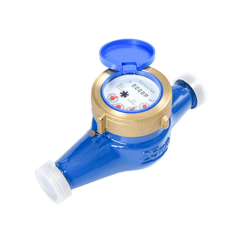 Full Brass Body Dry Type Glass Register Multi Jet Water Meter