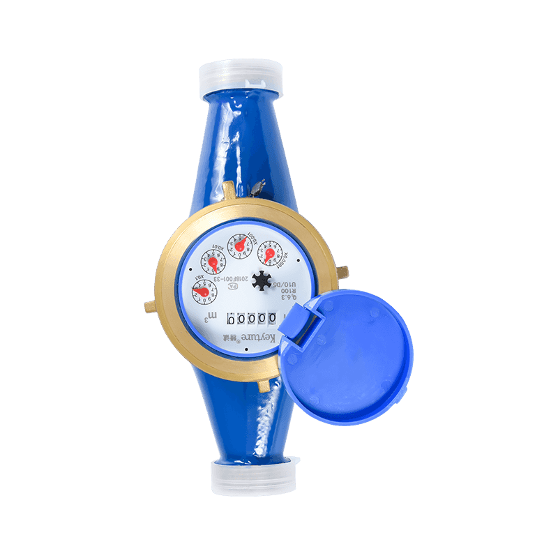 Full Brass Body Dry Type Glass Register Multi Jet Water Meter