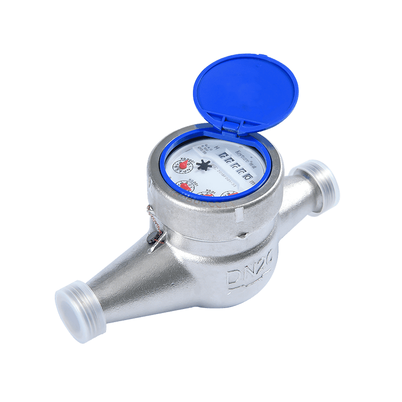 Wet Type Semi-Liquid Sealed Multi Jet Silver Painted Iron Body Water Meter