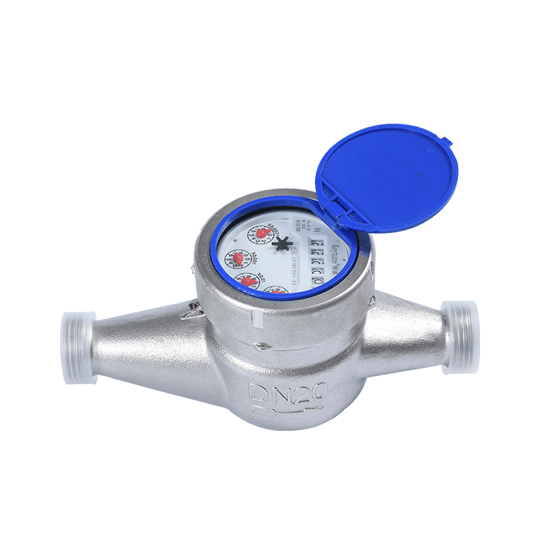 Wet Type Semi-Liquid Sealed Multi Jet Silver Painted Iron Body Water Meter